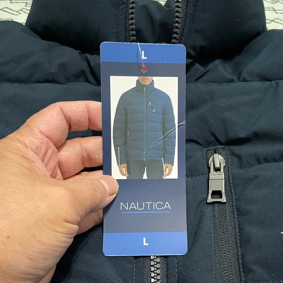 Nautica Men's Large Navy Quilted Puffer Jacket - Picture 4 of 12